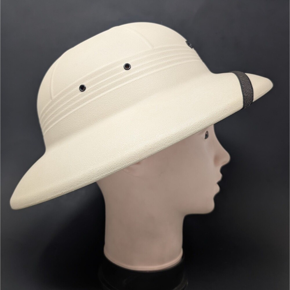 VTG Bayly Safari Pith Helmet Sun Hat Plastic Protective Safety Explorer Style - Picture 3 of 10